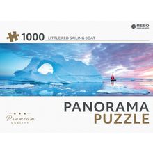 Rebo legpuzzel panorama 1000 stukjes - Little red sailing boat