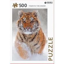 Rebo legpuzzel 500 stukjes - Tiger in the snow