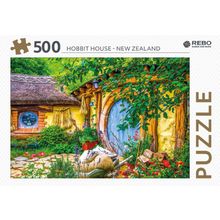 Rebo legpuzzel 500 stukjes - Hobbit house - New Zealand