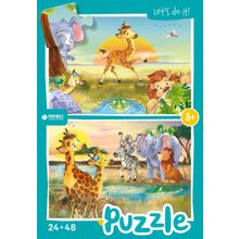 Rebo legpuzzel 24 + 48 stukjes - Little Giraffe