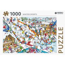 Rebo legpuzzel 1000 stukjes - Winter Sports