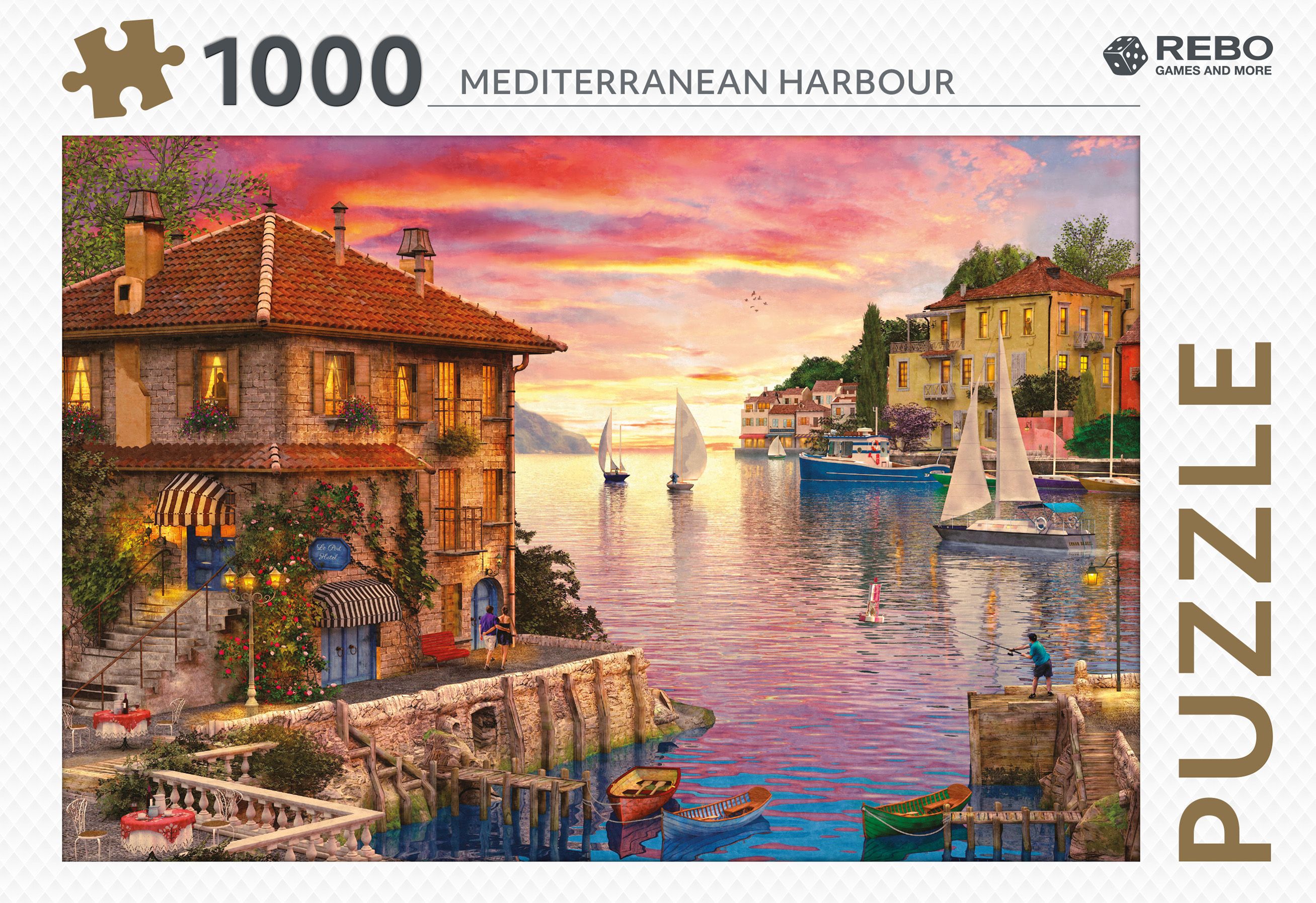 Rebo legpuzzel 1000 stukjes - Mediterranean Harbour