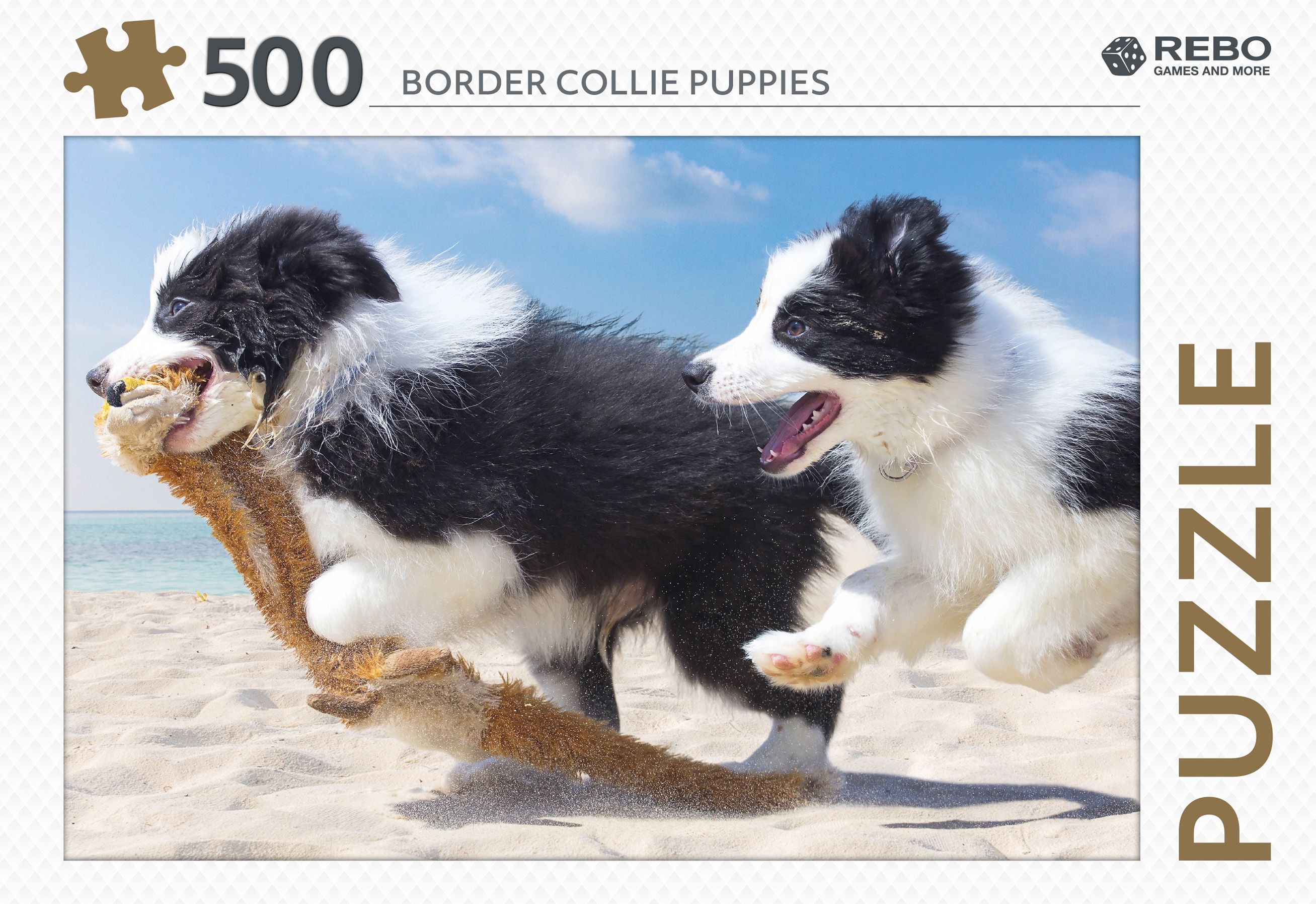 Rebo legpuzzel 500 stukjes - Border Collie Puppies