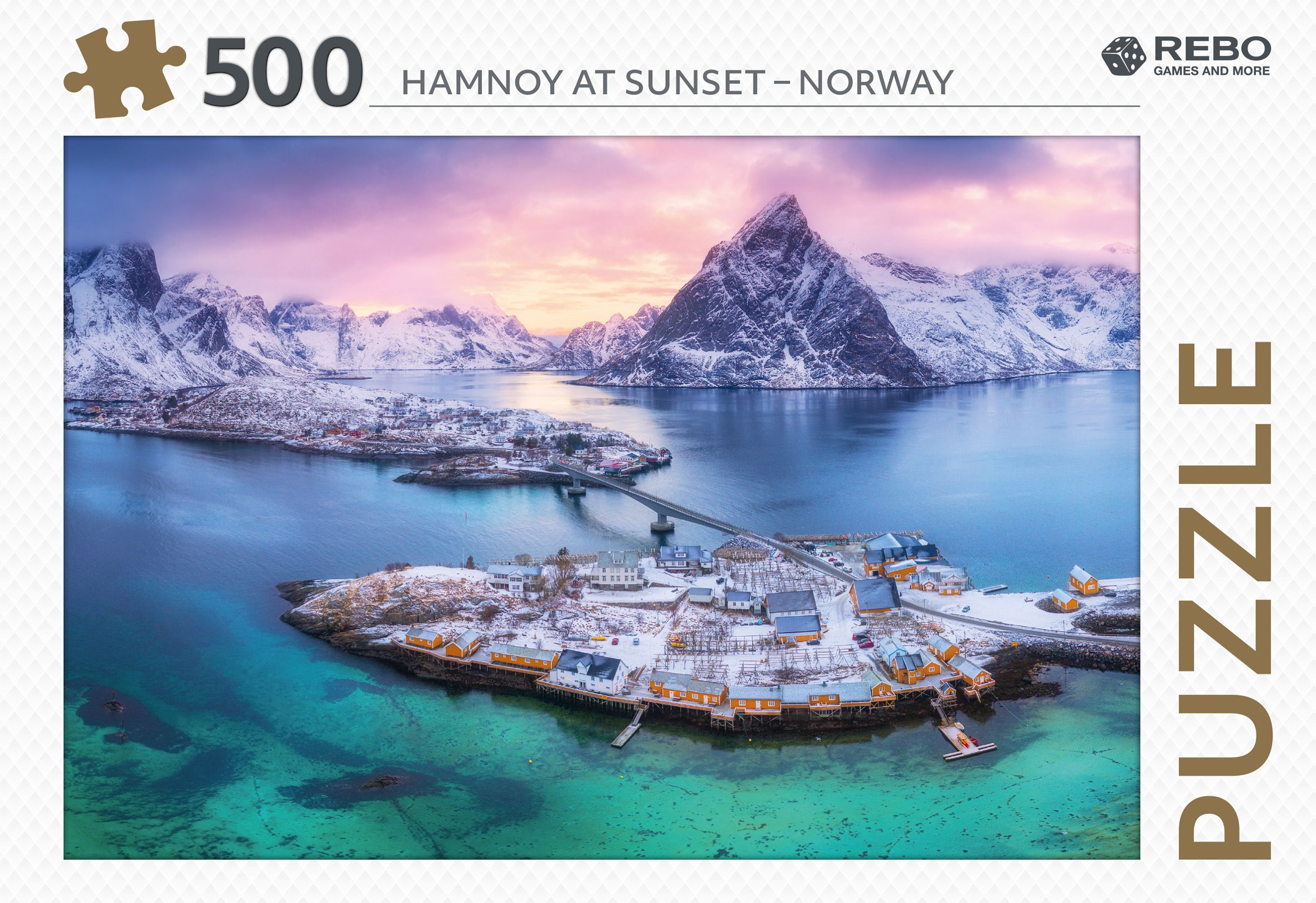 Rebo legpuzzel 500 stukjes - Hamnoy at Sunset